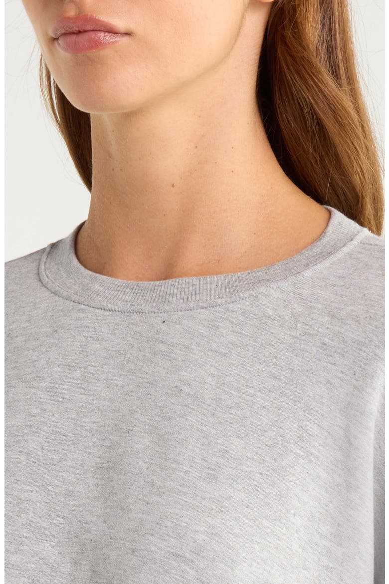 Noah Crop Fleece Sweatshirt, Alternate, color, HEATHER GREY