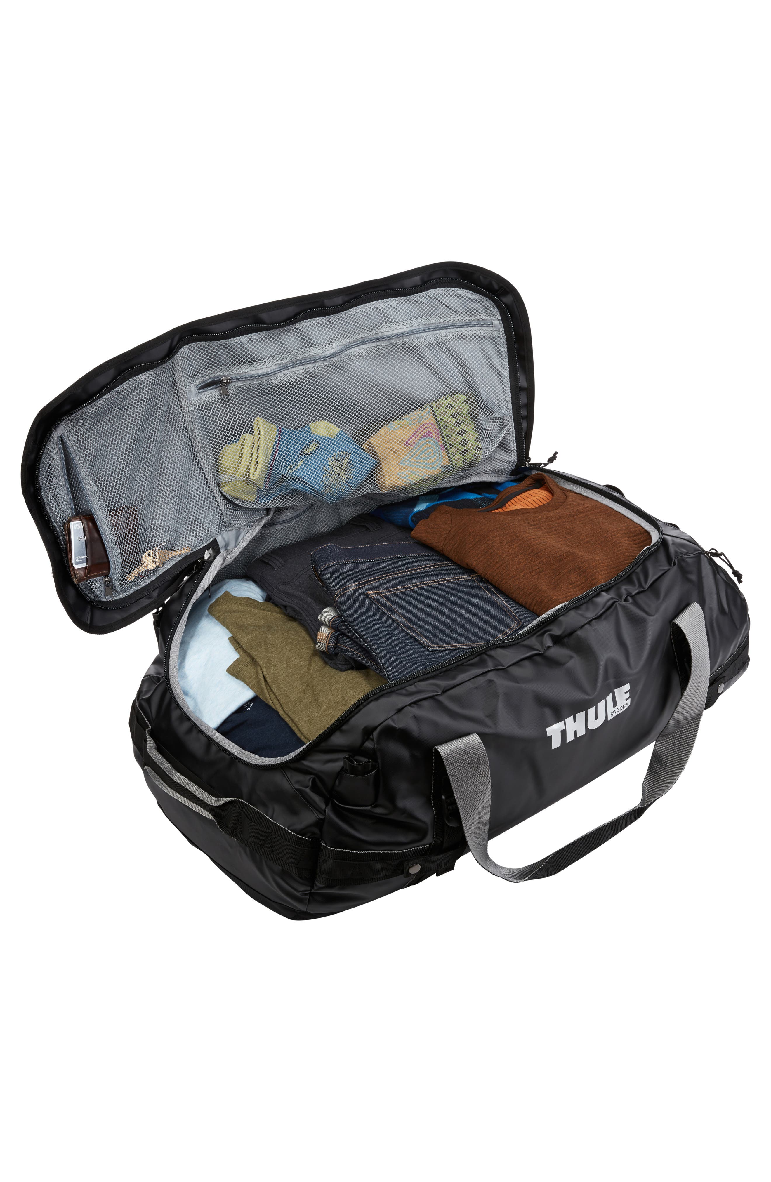 Thule Chasm 130-Liter Duffle Bag, Alternate, color, Black
