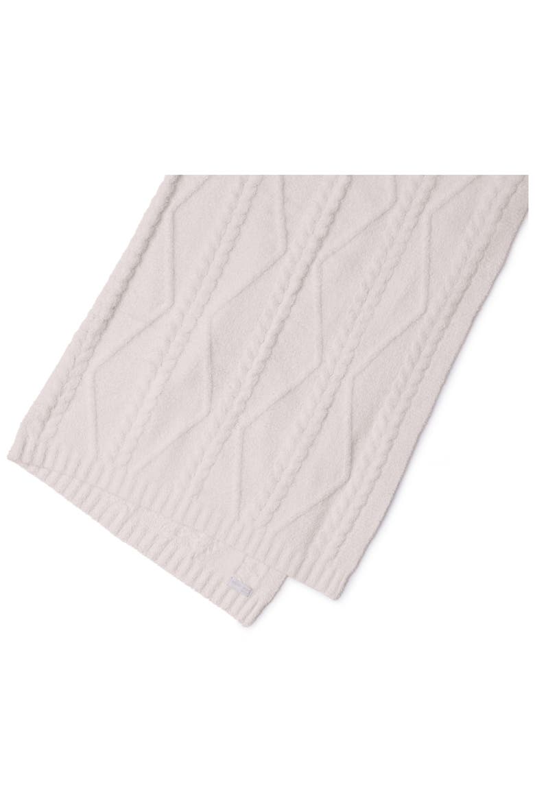 CozyChic® Fisherman Cable Throw Blanket, Alternate, color, CREAM