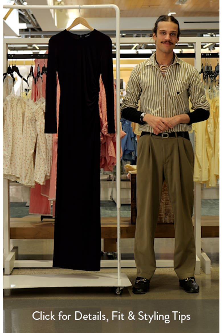 Jersey Long Sleeve Maxi Dress video