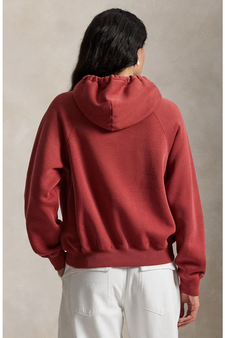Cotton Blend Fleece Hoodie, Alternate, color, RED SNAPPER
