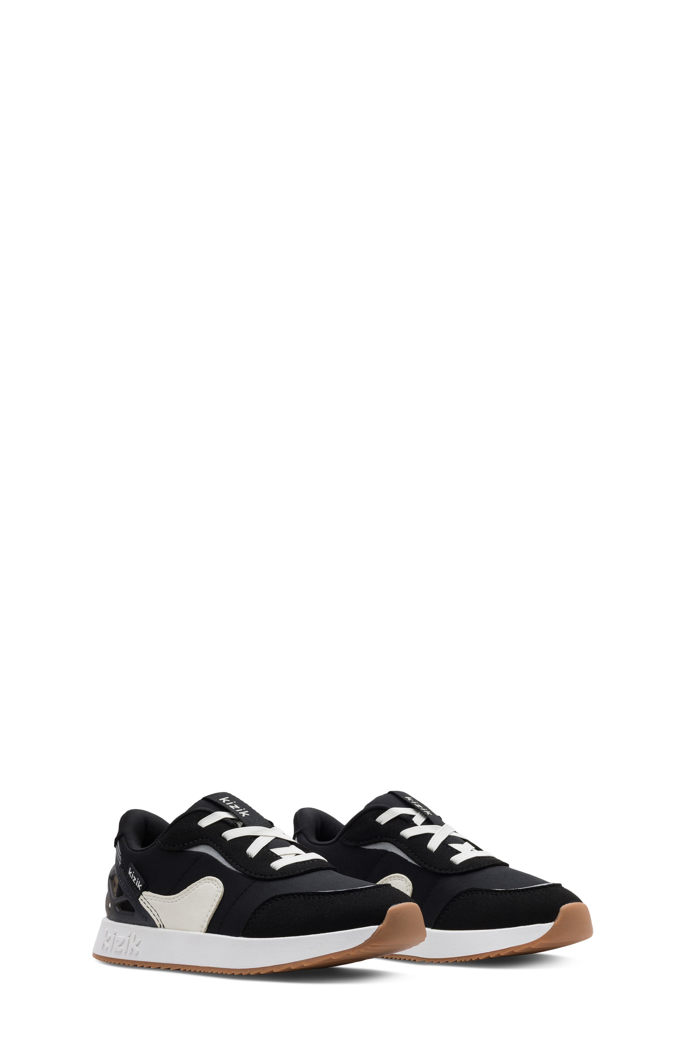 Kizik Kids' Orlando Sneaker, Main, color, Black/ White