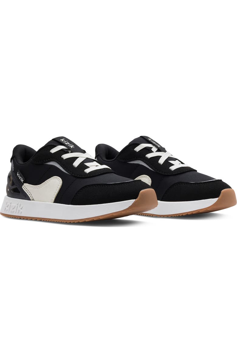Kizik Kids' Orlando Sneaker, Main, color, Black/ White