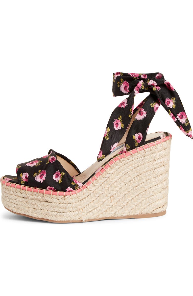 Prada Platform Wedge Espadrille Sandal, Alternate, color,