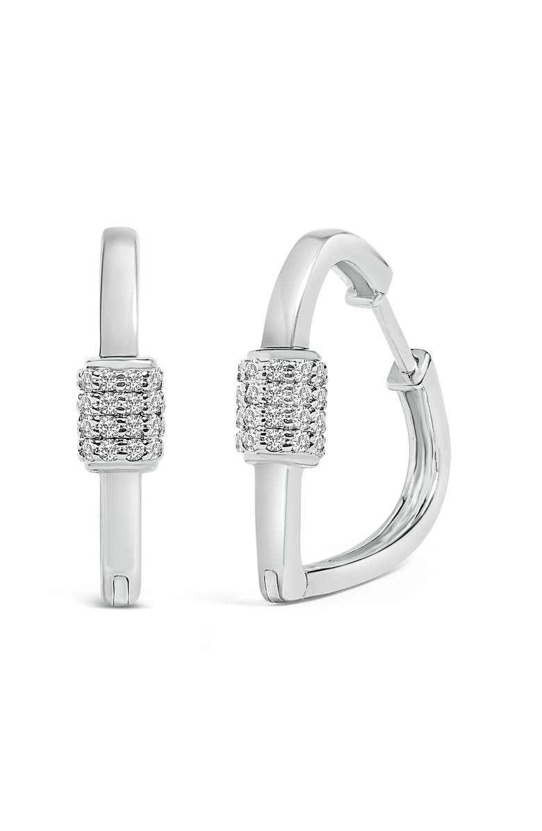 Haus of Brilliance 10K Gold 3/8 Cttw Lab Grown Diamond Heart Shaped Huggie Hoop Earrings, Alternate, color, White