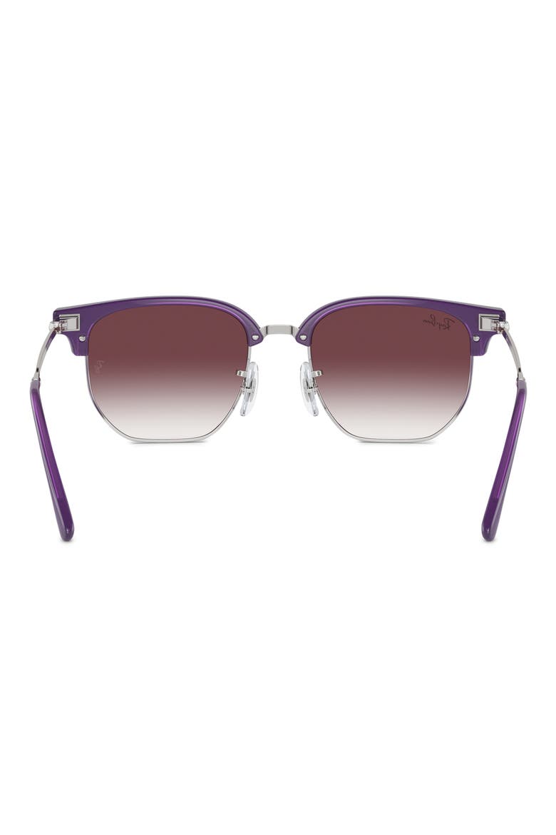 Kids' Junior New Clubmaster Gradient Polarized 47mm Irregular Sunglasses, Alternate, color, VIOLET