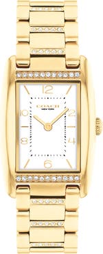 COACH Reese Crystal Rectangular Bracelet Watch, 24mm