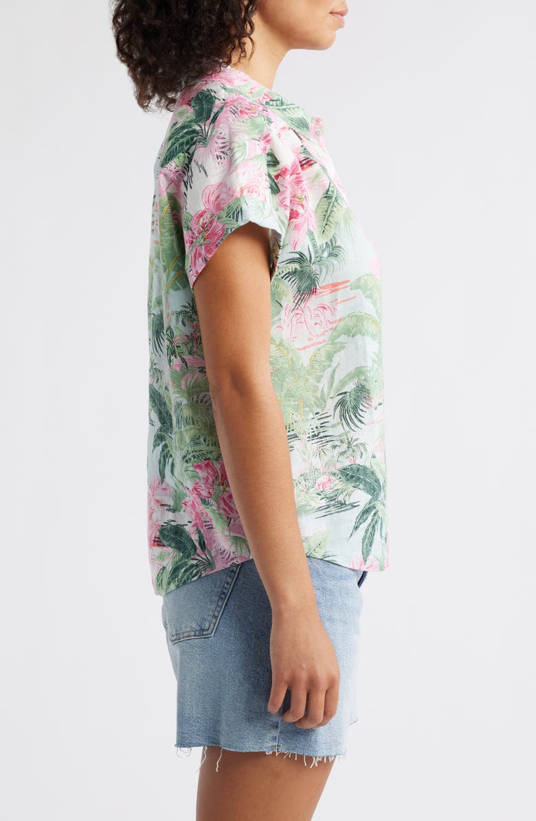 Tommy Bahama Garden Villa Short Sleeve Linen Shirt, Alternate, color, 