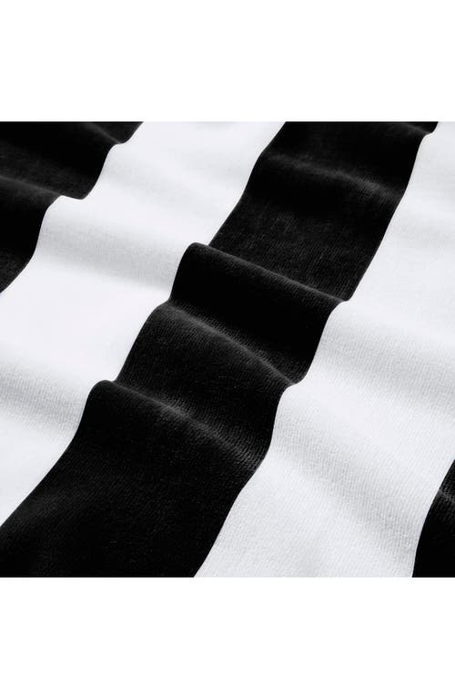 Dkny Cabana Stripe 4-piece Beach Towel Set In Black