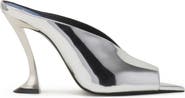 Lanvin Midnight Step Mule In Metallic Leather