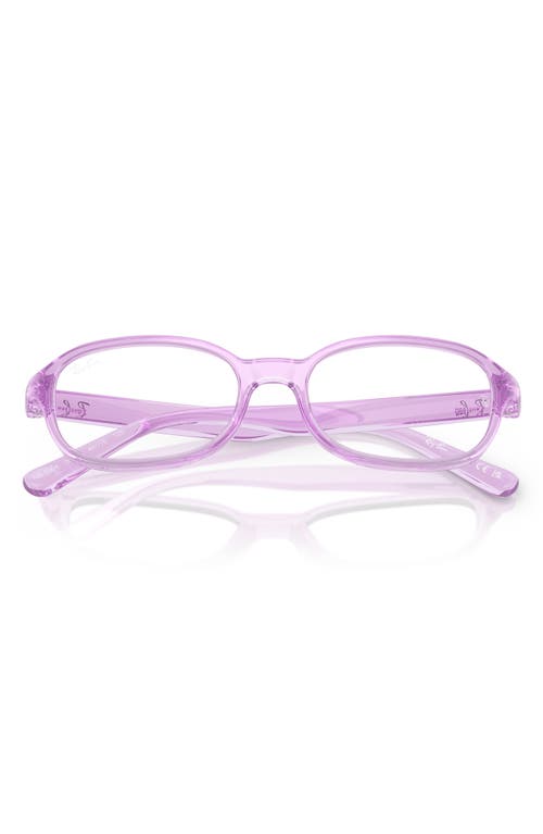 Ray Ban Ray-ban Kids' 46mm Small Pillow Optical Glasses In Transparent Violet