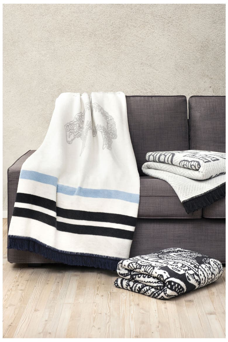 Henry Throw Blanket, Alternate, color, SILVER