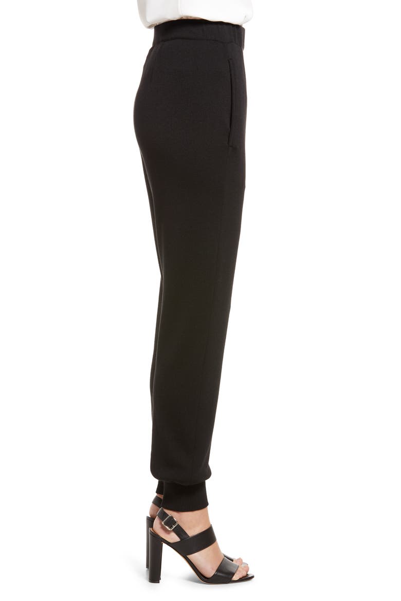 Knit Joggers, Alternate, color, BLACK