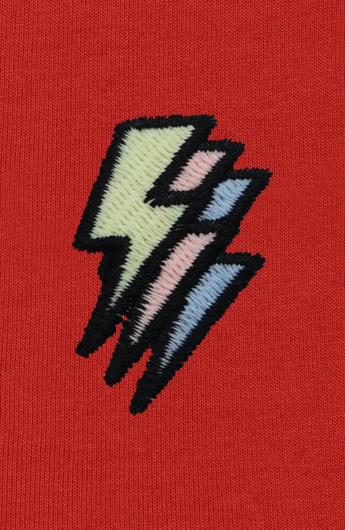 Dalix Lightning Bolt Zip Hoodie In Red