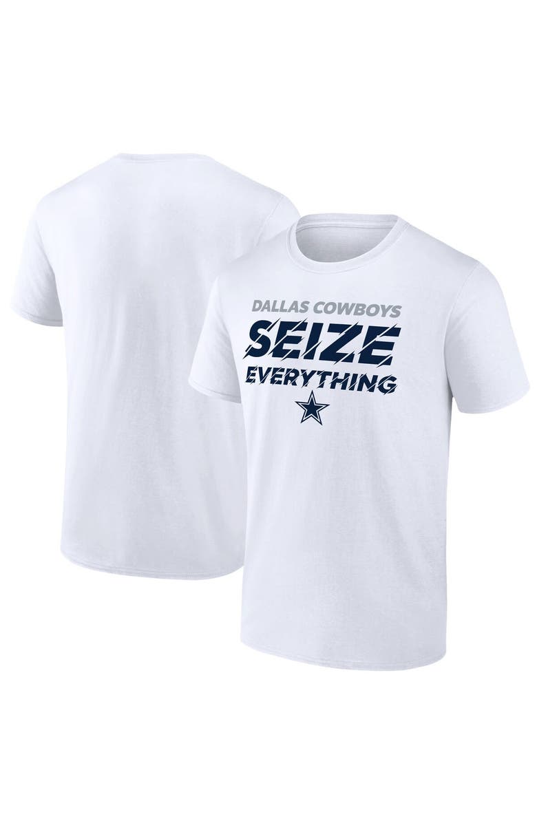FANATICS Men's Fanatics Branded  White Dallas Cowboys Seize Everything T-Shirt, Main, color, 