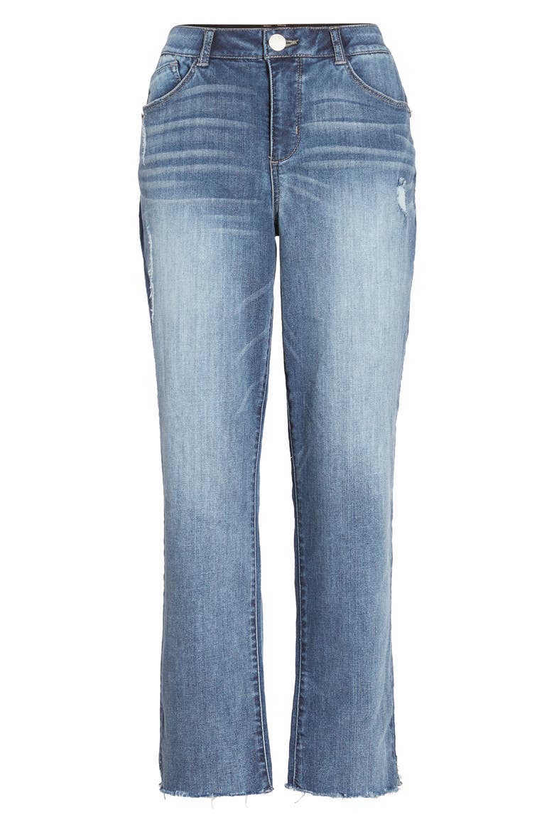 Luxe Touch Ab-Solution High Waist Vintage Skinny Crop Jeans (Nordstrom Exclusive), Alternate, color, BLUE