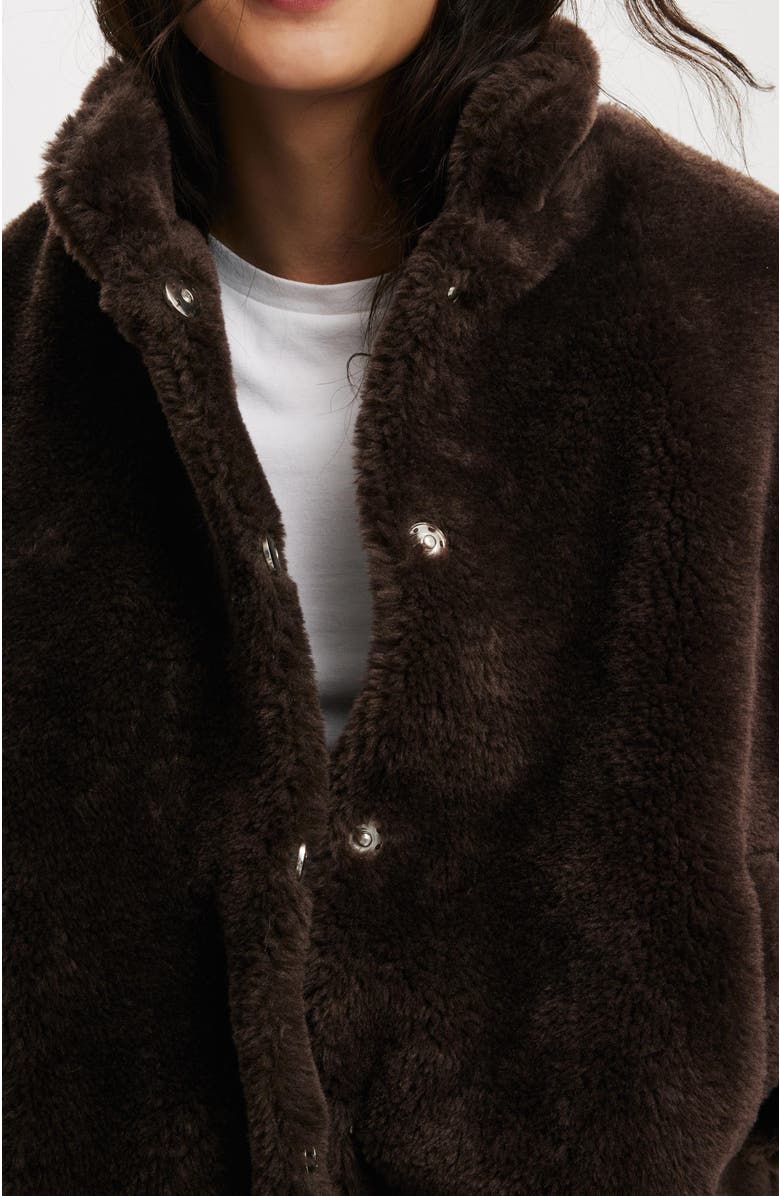 Cotton On Women's Teddy Bomber Jacket, Alternate, color, Brown