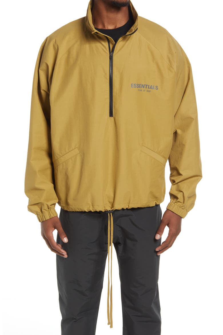 Half Zip Track Jacket, Main, color, AMBER