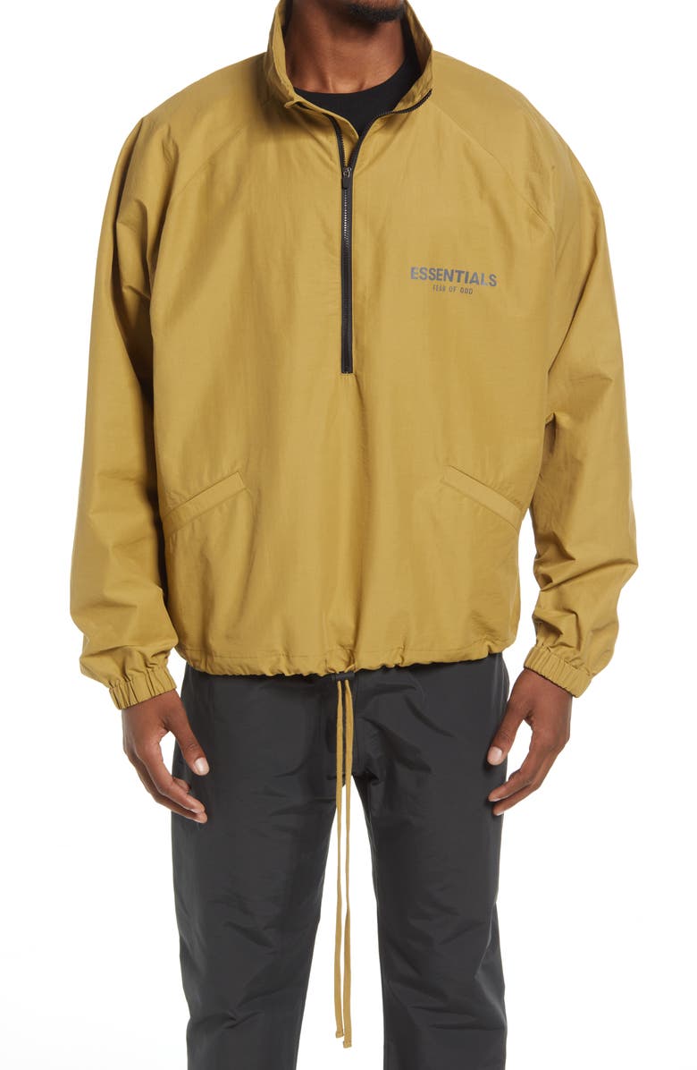 Fear of God Essentials Half Zip Track Jacket, Main, color, 