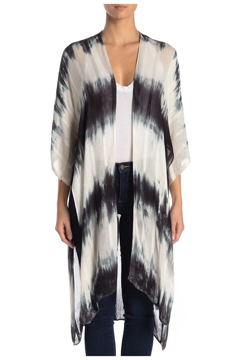 Melrose and Market Tie Dye 3/4 Sleeve Ruana Duster, Alternate, color,
