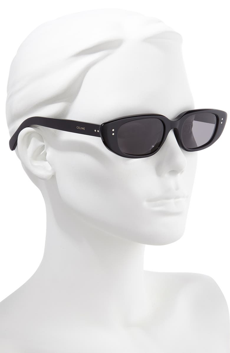 CELINE 51mm Oval Cat Eye Sunglasses, Alternate, color,