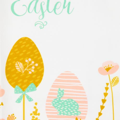 Northlight Set Of 4 Pastel Eggs Happy Easter Floral Placemats In White