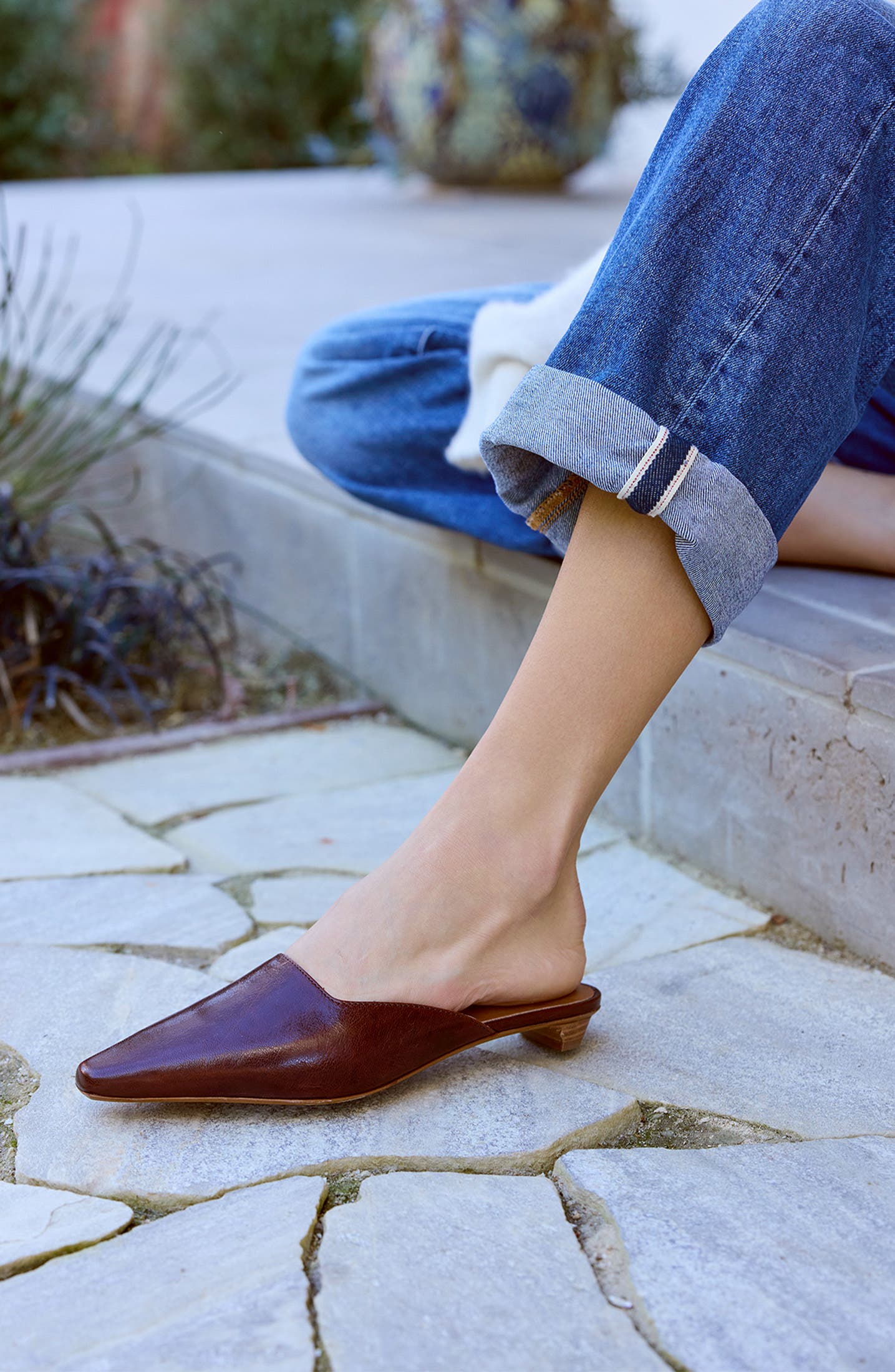 Mocktail II Pointed Toe Mule, Alternate, color, CHESTNUT