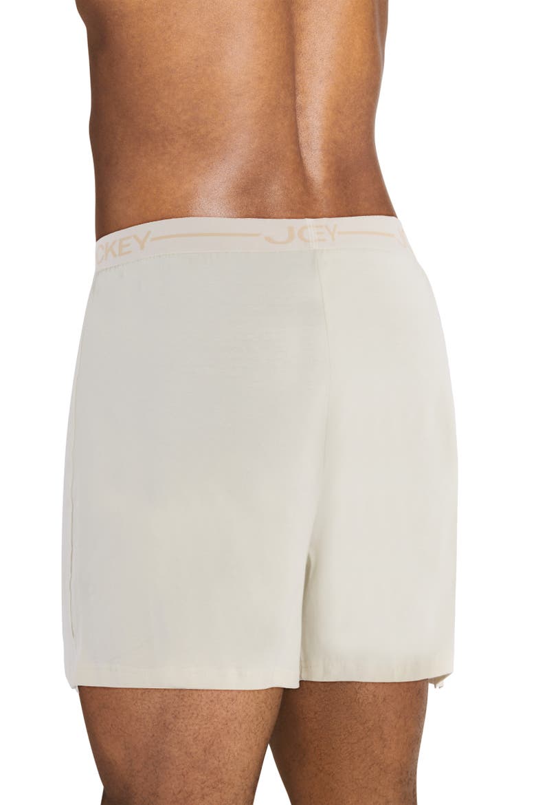 Men's Organic Cotton Stretch 4" Boxer, Alternate, color, Sandy Shimmer