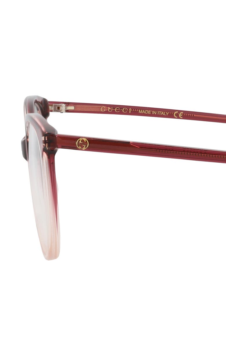 Gucci 53mm Round Reading Glasses, Alternate, color,