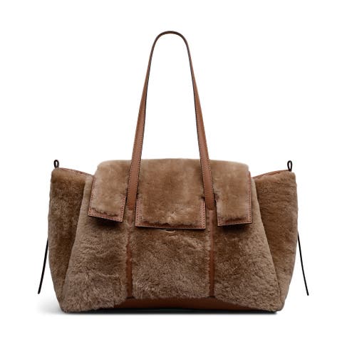 The Chancery - Shearling Medium Flapover Shoulder Bag