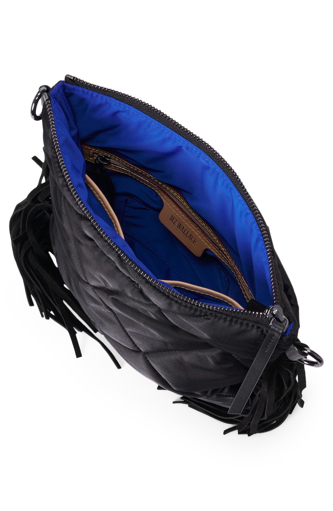 MZ Wallace Madison Fringe Quilted Crossbody Bag, Alternate, color, 