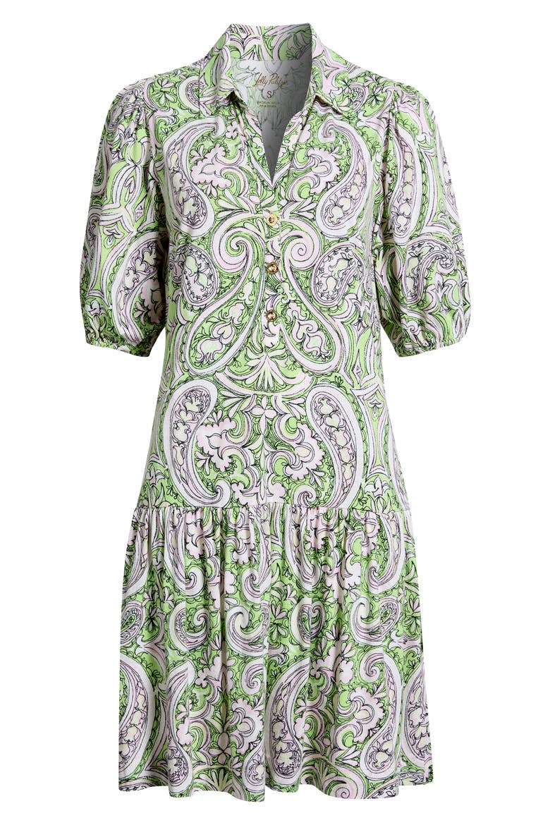 Bingley Paisley Minidress, Alternate, color, LIME