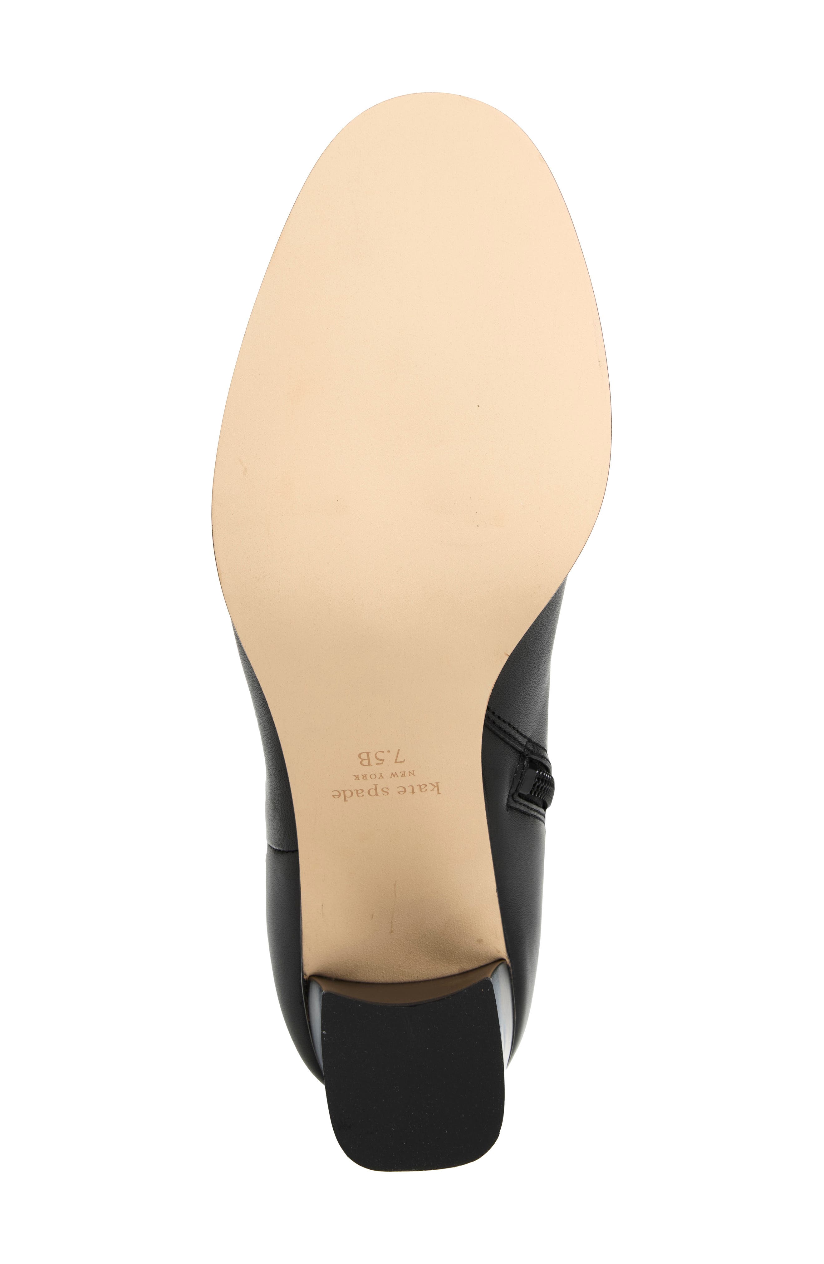 Angie Leather Knee High Boot, Alternate, color, BLACK