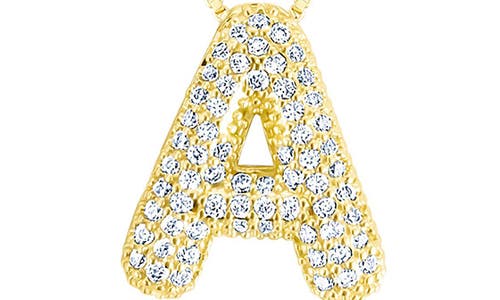 Adornia Pavé Bubble Initial Pendant Necklace In Gold-a