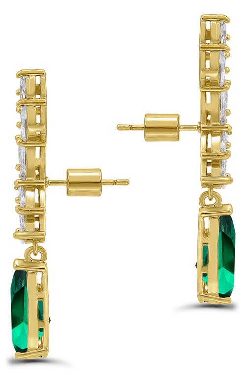 Christian Siriano Pear Cubic Zirconia Cluster Drop Earrings In Multi