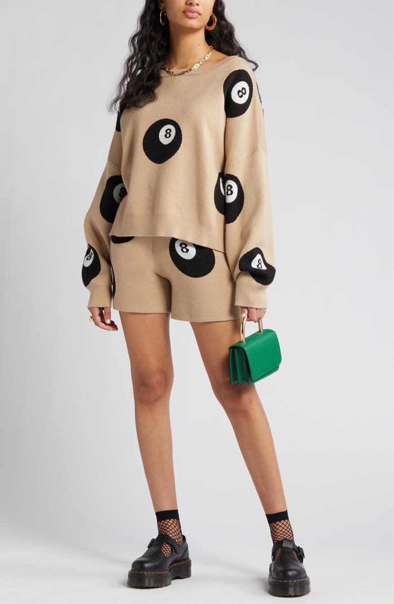 Dressed in Lala The Future Is Now Sweater & Shorts Set, Main, color, 