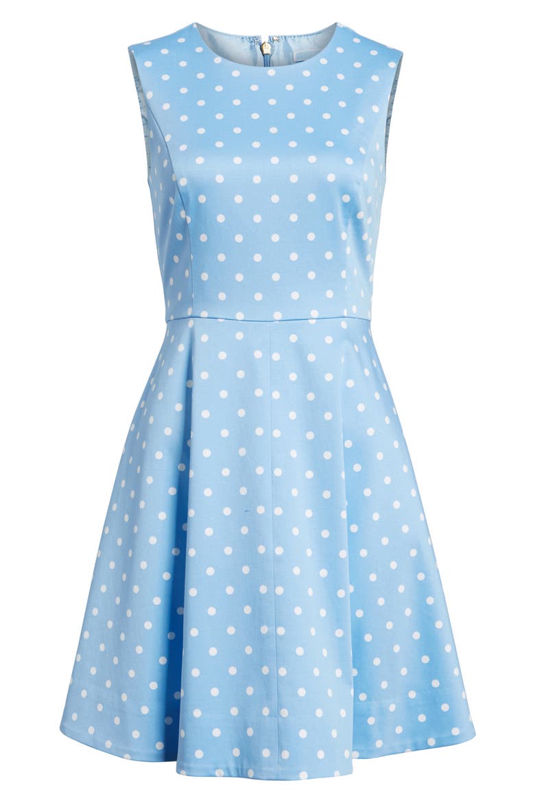 Dot Crew Love Circle Stretch Cotton Dress, Alternate, color, BLUE