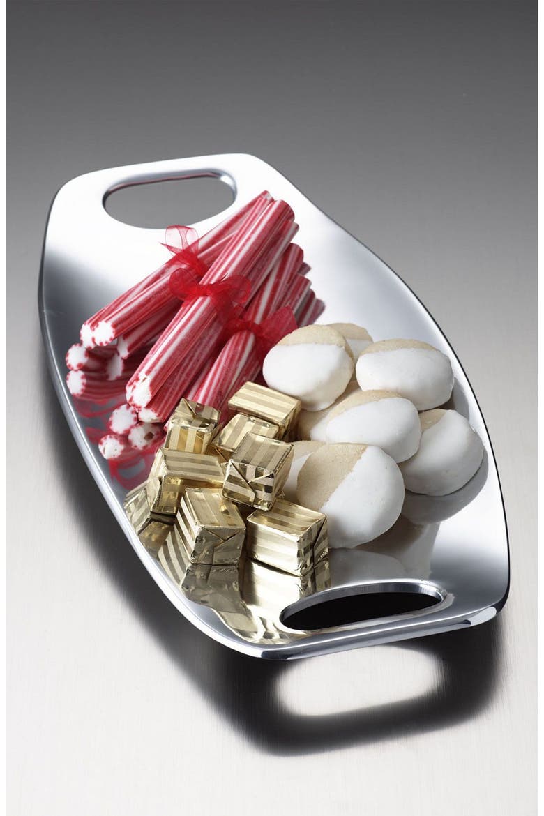 Handled Tray, Alternate, color, SILVER