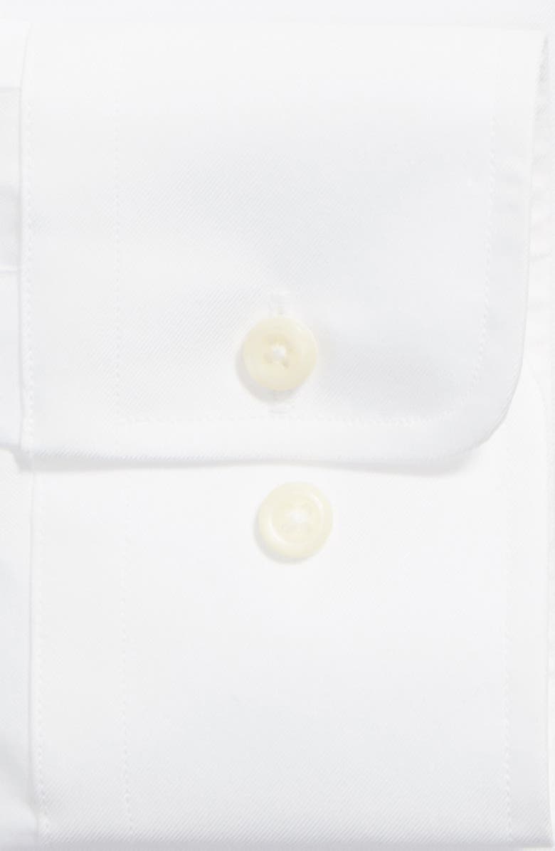 David Donahue Regular Fit Superfine Twill Dress Shirt, Alternate, color, White