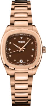 MIDO Multifort TV Diamond Bracelet Watch, 27.6mm x 28mm