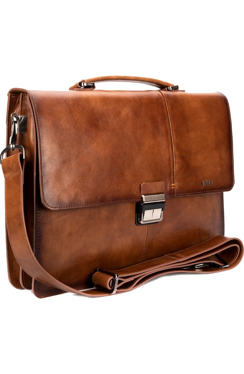 Velez Aperto Leather Laptop Bag for Men, Alternate, color, Honey