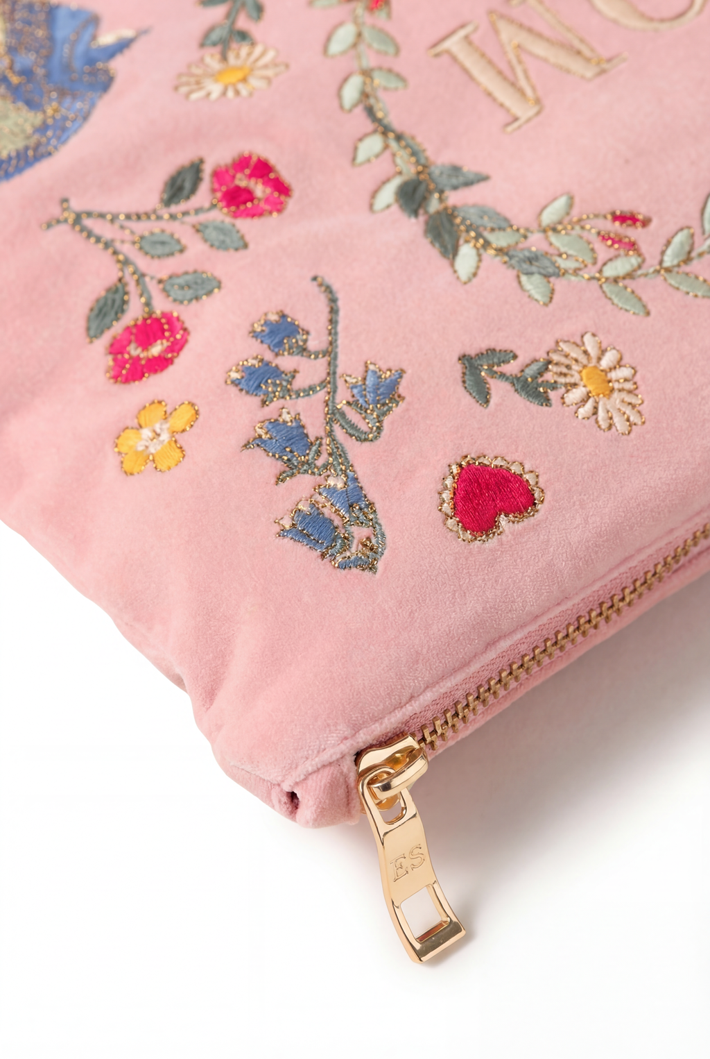 Elizabeth Scarlett Earth Goddess Mom Velvet Everday Pouch, Alternate, color, Rose