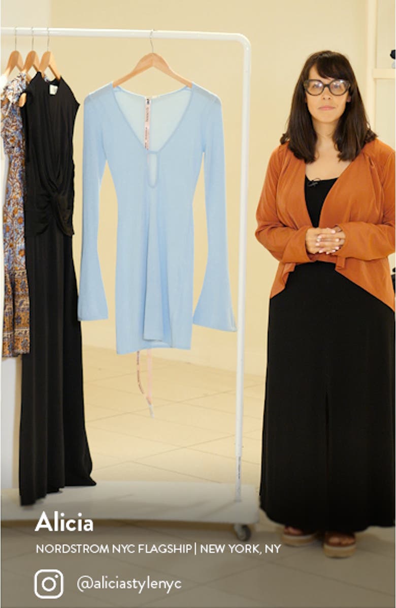 Noya Metallic Long Sleeve Minidress, sales video thumbnail