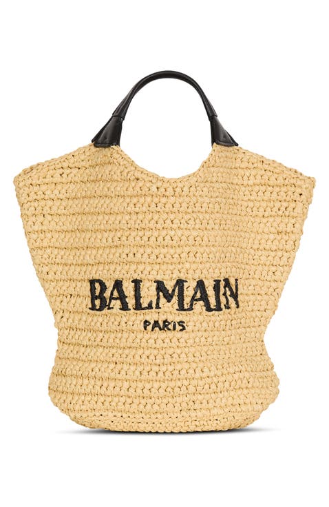 Mini Balmain crochet tote bag