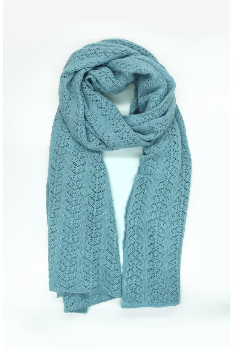 Cashmere openwork wrap, Main, color, PALE BLUE