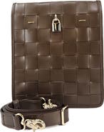 Madison Maison Woven Leather Lock Crossbody Bag