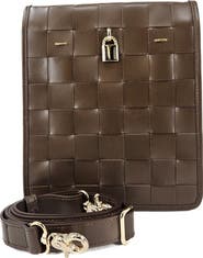 Madison Maison Woven Leather Lock Crossbody Bag