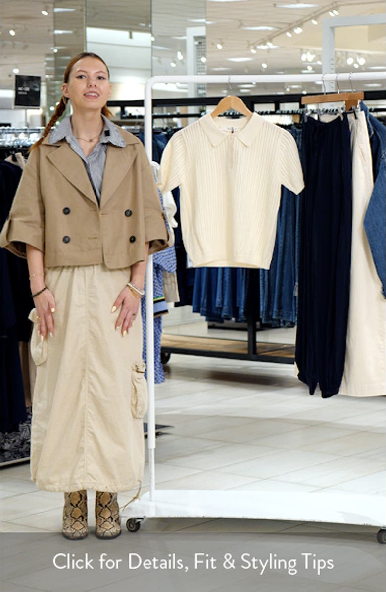 Open Stitch Cotton Polo Sweater, sales video thumbnail