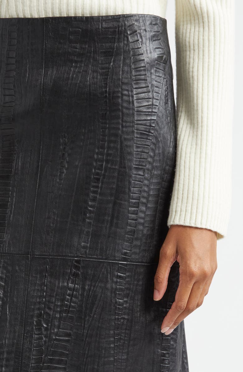Róhe Leather Pencil Skirt, Alternate, color,