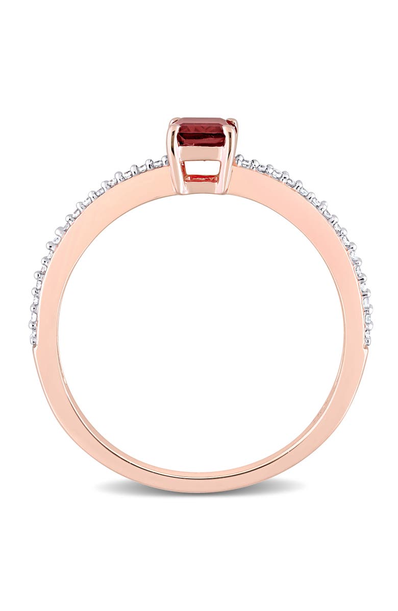 Julianna B. Gemstone & Diamond Promise Ring 10k, Alternate, color, Garnet